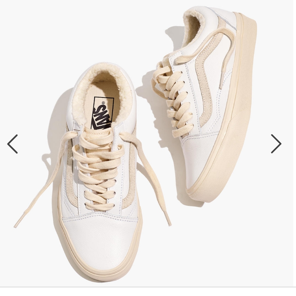Madewell x Vans Old skool sneakers in sherpa